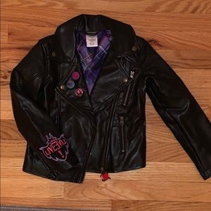 Disney descendants faux leather Moto jacket